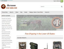 Tablet Screenshot of outdoortrailcams.com